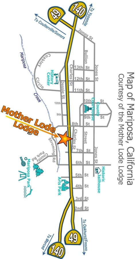 Map of Mariposa, California